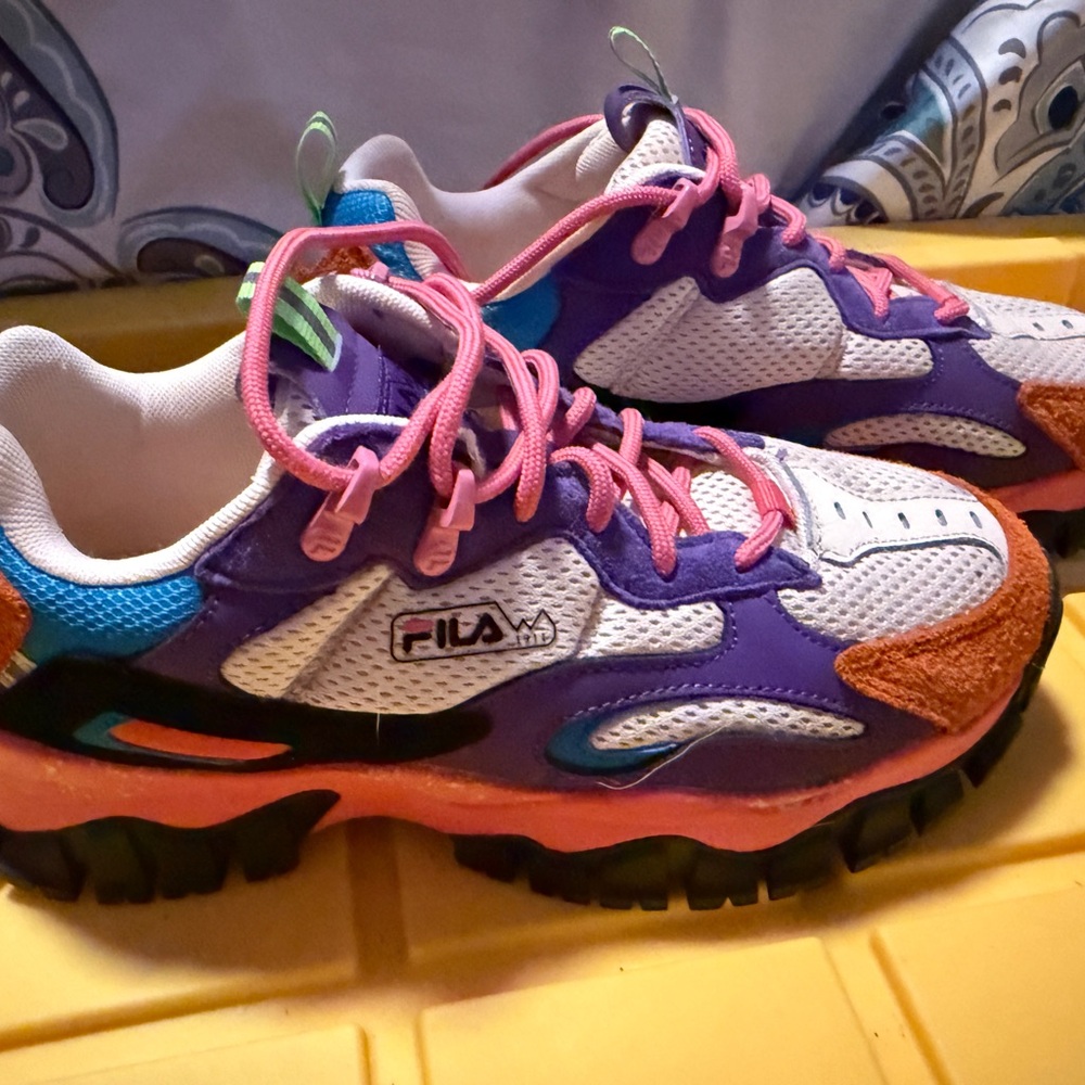 Fila Athletic Shoes Purple and Pink with Rugged Tread